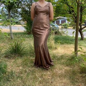 Sequin Backless Mermaid Style Dress